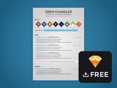 Freebie Sketch: Resume Template
