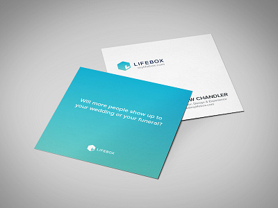 Lifebox business card brand business cards clean design identity lifebox simple square