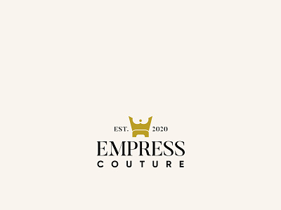 Empress Couture design fashion illustration logo typography