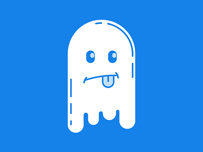 Ghosty arcade ghost line art pac man