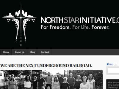 North Star Initiative Concept concept css html human trafficking squarespace website