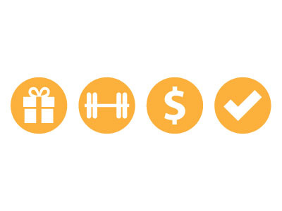 Gym Icon Set crossfit gym icon illustrator lancaster leerdustin simple wildcanon yellow