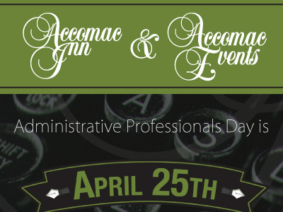 Administrative Professionals Day accomac typography vector vintage