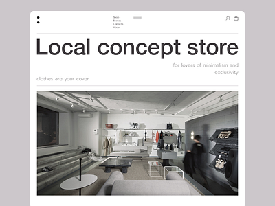 Protagonist - online store concept clothes concept e commerce minimalism shop store ux