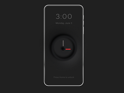 Clock Lockscreen UI Design