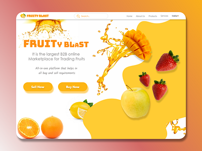 Buy and Sell Fruit Web Page Design daily ui designer dribbble dribble shot dribbleartist fruity templates trending ui design web design web page