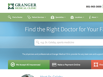 Medical Clinic clinic home page medical nav navigation search