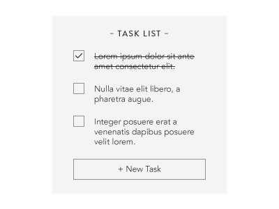 Simple Task List check checkbox list task tasks