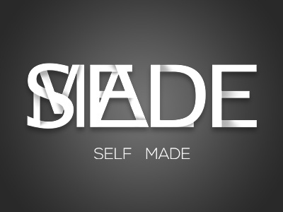 Self Made Logo logo photoshop shyne wordplay