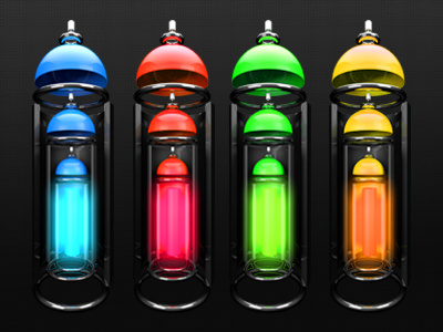 Spraycan Dissection 3d dribbble shyne spraycan