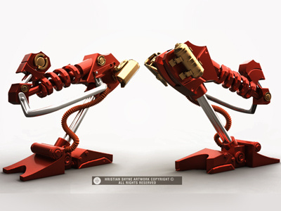 Robot Leg keyshot leg render robot shyne zbrush