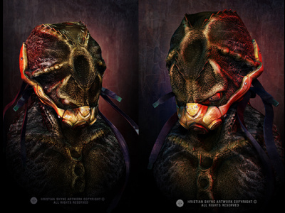 Alien Soldier Different Views alien photoshop shyne soldier zbrush