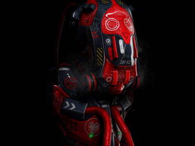 Combat Cyborg 3d combat cybo mech photoshop shyne zbrush