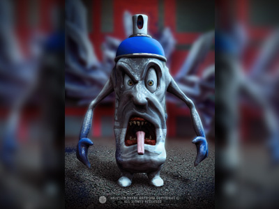 Spray Beast 94 beast graffiti keyshot montana photoshop shyne spray zbrush