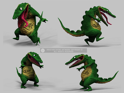 Croc Life croc crocodile keyshot life pose shyne zbrush