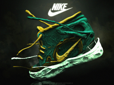 Organic Nike keyshot nike shyne sneaker zbrush