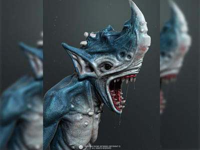 Shark Monster 3d monster photoshop shark shyne zbrush