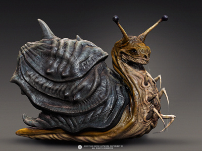 Space Snail 3d creature photoshop shyne snail space zbrush