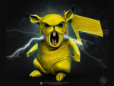 Pikachu 3d photoshop pikachu pokemon shyne zbrush