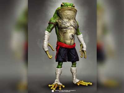 Battle Frog 3d battle frog muaythai photoshop shyne zbrush