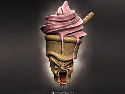 Ice Cream Monster 3d icecream monster photoshop shyne zbrush