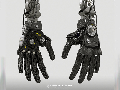Robotic hand 3d cyborg hand keyshot mech photoshop robot shyne zbrush