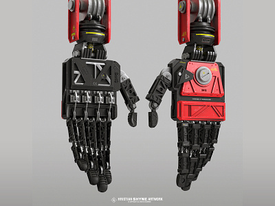 Bionic hand 3d bionic hand keyshot photoshop robot zbrush