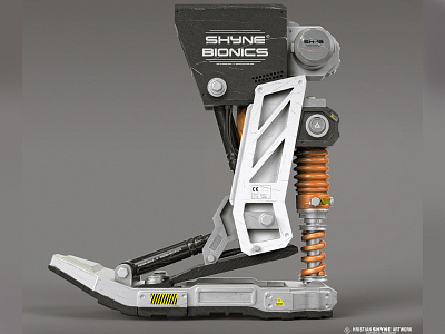 Bionic foot 3d bionic cyborg foot keyshot mech photoshop zbrush