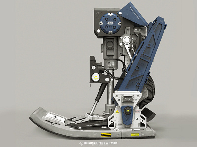 Robotic foot 3d foot keyshot kitbash mech moi photoshop robotic scifi zbrush