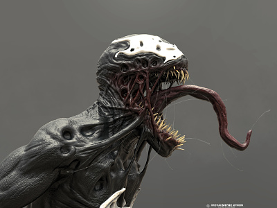 Venom Re-render keyshot photoshop redesign venom zbrush