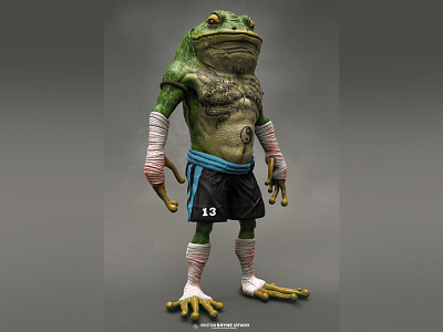 Battle frog re-render battle frog keyshot photoshop redesign zbrush