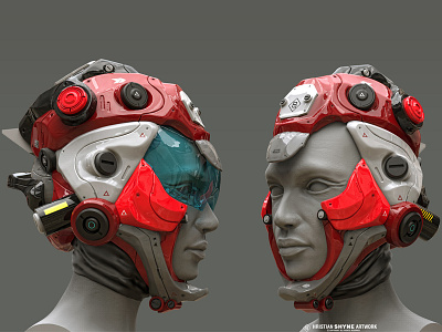 Helmet 02 concept helmet keyshot mech photoshop scifi zbrush