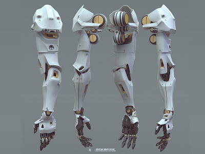 Mecha Arm 03 3d concept conceptart conceptdesign cyborg hristian keyshot photoshop shyne style