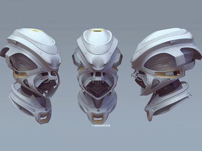 Alien Armour 3d conceptart conceptdesign hristian mech mecha shyne