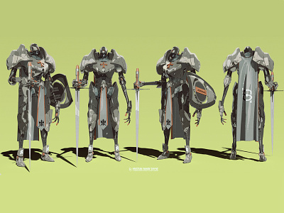 The Knight 3d concept conceptart conceptdesign cyborg hristian mech robot shyne style