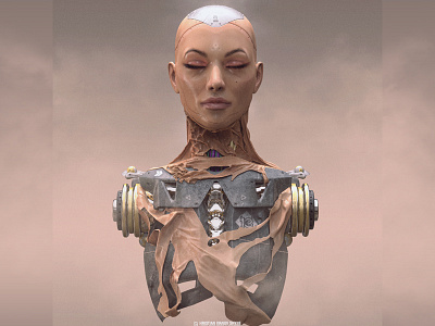 DAMAGE 3d 3d art conceptart conceptdesign cyborg damage droid shyne
