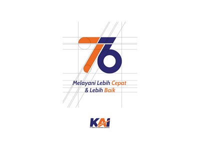 76th Anniversary of PT KAI Logo Concept branding graphic design logo