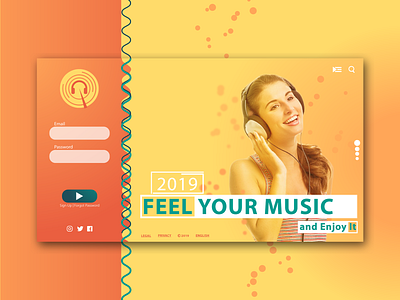 UI Design for Web Music adobe ilustrator design flat icon ui web website