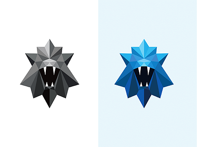 Crystal Lion crystal lion logo low poly polygon