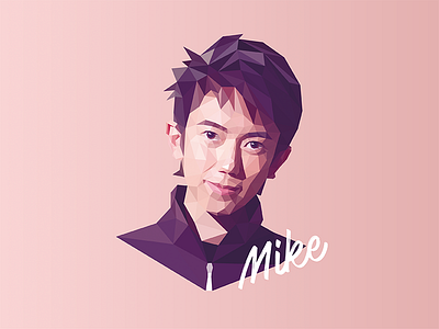 Crystal Mike crystal low poly portrait