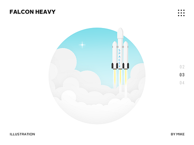 Falcon Heavy illustration falcon heavy mars rocket