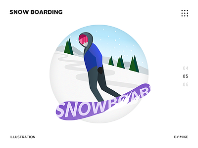 Snow Boarding board illustration snow vector