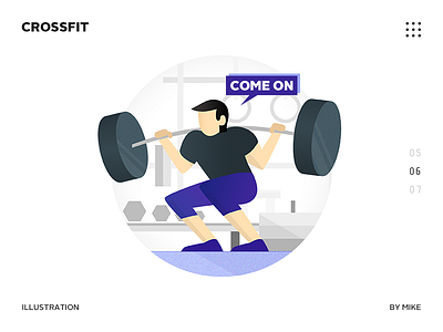Crossfit illustration gym vector workout
