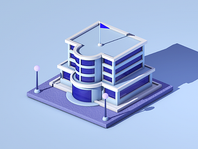 Isometric School Illustration