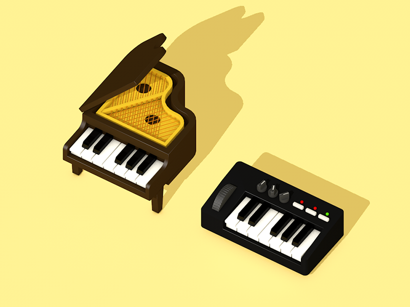 Classic Piano VS Electrical Piano by InvisibleMike on Dribbble