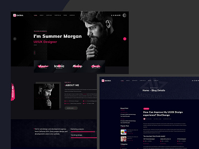 Barna - Personal Resume XD Template