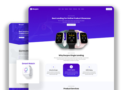 Single Product Landing Page Design