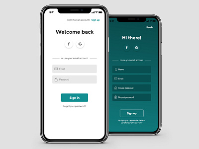 Sign in/ Sign up app design login mobile ui ux