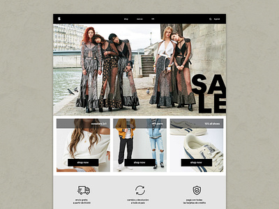 Shopping landing design fashion home landing shop uidesign ux web