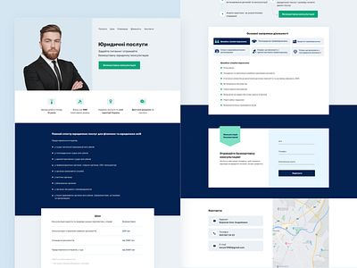 Landing page for a lawyer business card landing page lawyer ui ux web design